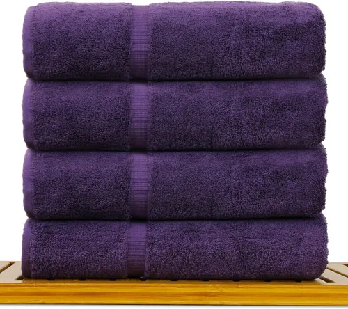 Miniatura 46 de Colección de calidad de hotel y spa, altamente absorbente y de secado rápido, 100% algodón turco, 750+ GSM, toallas ecológicas, toallas con borde