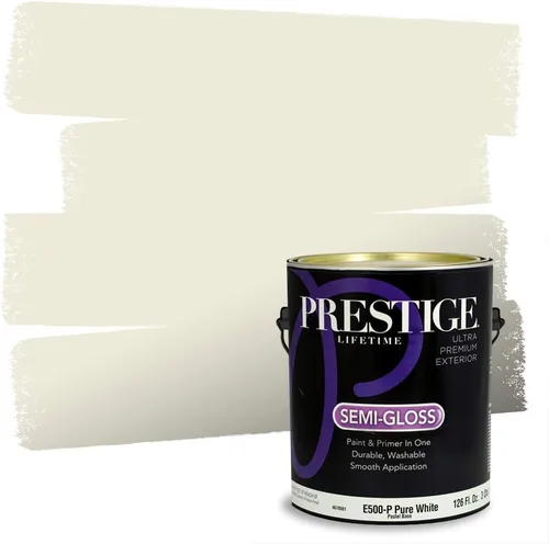 Miniatura 129 de PRESTIGE Paints Exterior Paint and Primer In One, 1-Gallon, Satin, Comparable Match of Benjamin Moore* Royal Linen* 931BM-PCM