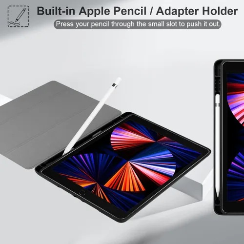 Miniatura 4 de DONGKE Funda compatible con iPad de 10.2 pulgadas 2021 2020 2019 iPad de 9ª/8ª/7ª generación con soporte para lápices, funda protectora delgada