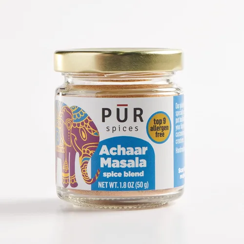PUR Spices Achaar Masala I Indian Pickling Spice I Mezcla de condimentos salados multiusos y frote hecho con chiles e hinojo | Perfecto para asar