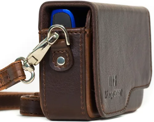 Miniatura 9 de MegaGear Canon PowerShot SX620 HS, ELPH 180, ELPH 360 HS, ELPH 190 is, ELPH 170 is, SX610 HS Funda de cuero para cámara con correa - Marrón claro