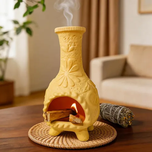 Miniatura 18 de MOUGIGI Soporte de Palo Santo Hecho a Mano y Quemador de Conos de Incienso - Elegante Accesorio para Limpias de Salvia con Capacidad para Rituales