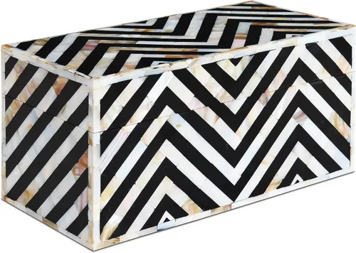 Miniatura 31 de Handicrafts Home Caja de almacenamiento decorativa con tapa – 10 x 4.5 x 2.5 pulgadas Organizador de decoración moderna para el hogar, caja