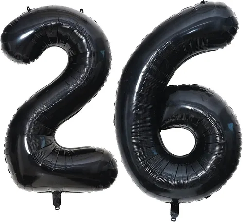 Miniatura 11 de Globos de 40 pulgadas negros con número 0 de helio, globos negros gigantes con número 0 para decoraciones de fiesta de cumpleaños, aniversario, baby