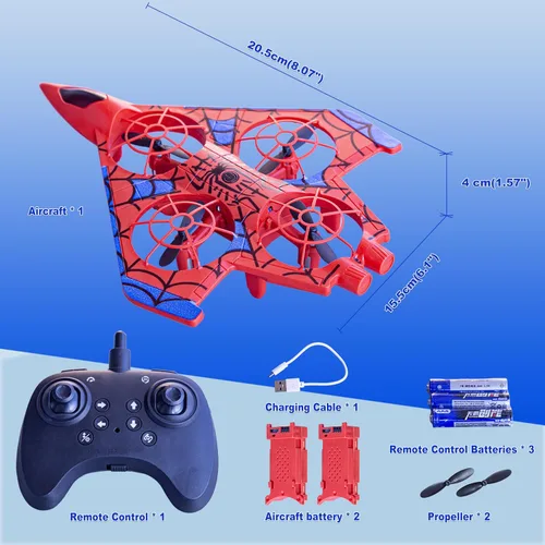 Miniatura 2 de Avión de control remoto, avión RC para adultos con luces LED de 360° Flip Fighter Jet Drone Flying Toys Fácil de volar para principiantes de 14 años