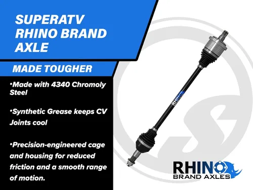 Miniatura 2 de SuperATV Heavy Duty Rhino Brand Stock Longitud Trasero Izquierdo Eje para Can-Am Outlander (2013-2018) - TRASERO IZQUIERDO - ¡Actualiza tu eje OEM!
