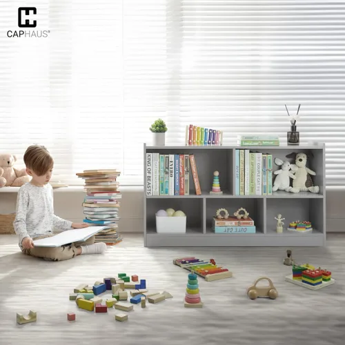 Miniatura 9 de CAPHAUS Organizador de almacenamiento de juguetes con compartimentos abiertos para niños, 44.1 x 11.8 x 24.2 pulgadas, blanco, organizadores
