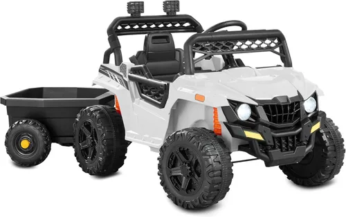 Miniatura 10 de Best Choice Products Carro Eléctrico Montable UTV de 12V para Niños con Remolque con Control Parental, Luces LED, 2 Velocidades, Bluetooth - Rosa