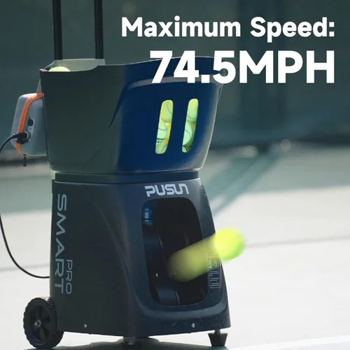 Miniatura 4 de PT-Smart Pro - Máquina de pelotas de tenis, lanzador de pelotas de tenis de pádel con control de aplicación/control remoto/iWatch, capacidad de 115