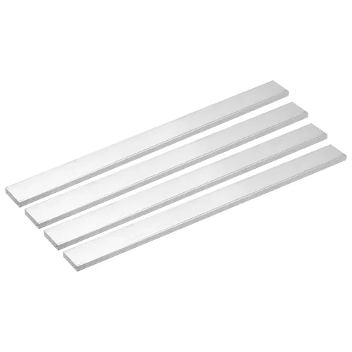 uxcell Barra plana cuadrada de aluminio, 4 piezas 6 mm de espesor 25 mm de ancho 305 mm de longitud Barra plana cuadrada de aluminio 6061 Placa