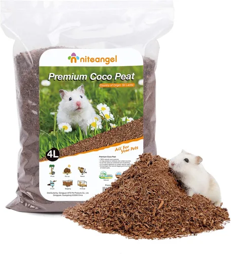 Niteangel Arena para mascotas de coco y corcho natural para hámsteres sirios, jerbos, ratones, degus u otros animales pequeños