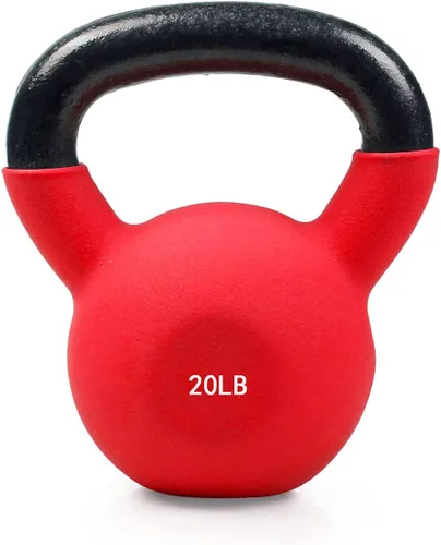 RitFit Pesa rusa de hierro fundido sólido con revestimiento de neopreno, 5, 10, 15, 20, 25, 30, 35, 40, 45, 50 libras, ideal para entrenamiento de
