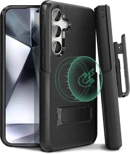 Miniatura 12 de MOTIVE Funda diseñada para Samsung Galaxy S25 Plus con clip para cinturón, compatible con MagSafe Qi2, protección contra caídas de grado militar