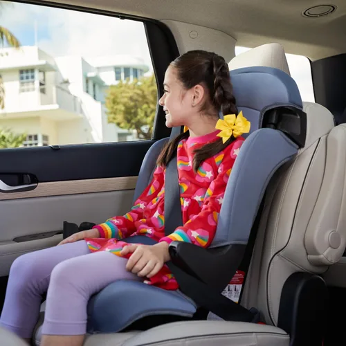 Miniatura 9 de Cosco Kids Finale DX - Asiento elevador 2 en 1 para automóvil, orientado hacia adelante (40-65 libras) y refuerzo de respaldo alto con Ondas