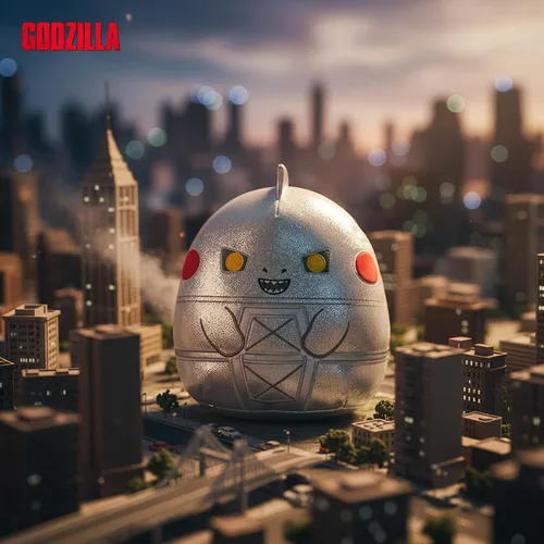 Miniatura 4 de Squishmallows Kellytoy Godzilla - Juguete de peluche (8 pulgadas, Mechagozilla), gris, 8 pulgadas (SQK2817)