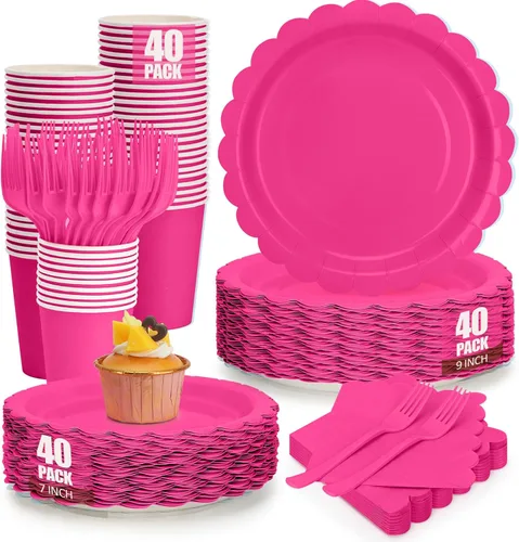 Miniatura 9 de Black Gold Paper Plates and Napkins-100 PCS-50 x 7''Dessert Plates & 50 x 6.5''Napkins,Gold Dots Paper Plate Party Supplies,for Azul Dorado