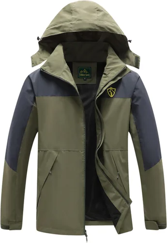 GIISAM Chaqueta de lluvia para hombre, impermeable, ligera, para exteriores, rompevientos con capucha