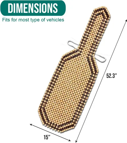 Miniatura 2 de Zento Deals cojín de confort para asiento con cuentas de madera