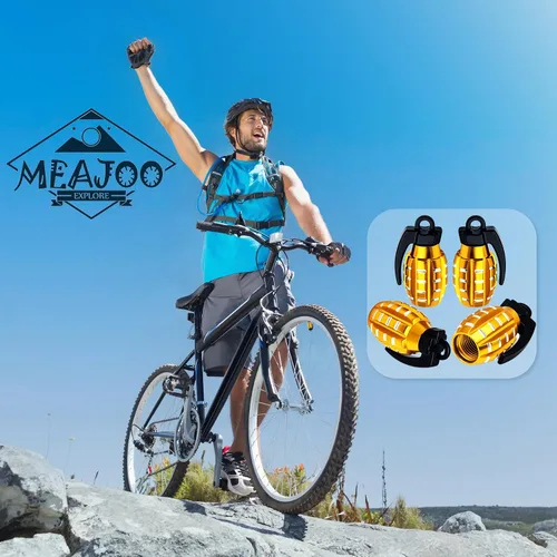 Miniatura 4 de 8 piezas tapas de válvula de neumático de aleación de aluminio, cubiertas universales de válvula de neumático para automóviles, camiones, SUV, Dorado