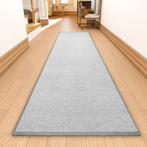 Miniatura 12 de AREDO Alfombra de pasillo con parte trasera de goma antideslizante, alfombra de piso suave lavable para cocina, pasillo, entrada interior, Negro