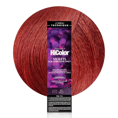 Miniatura 10 de L'Oréal Technique HiColor Violet & Blacks Permanent Hair Color - Anti-Breakage Ceramide R Complex, Multi-Lift with No Brassiness, For Dark Bases