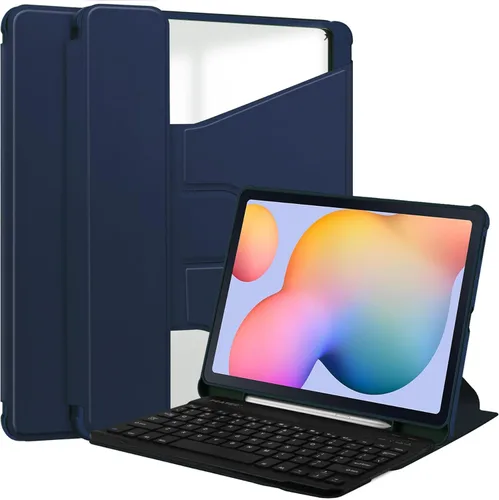 Miniatura 14 de kaidisen Funda con teclado giratorio 360º para Galaxy Tab S6 Lite de 10.4 pulgadas, soporte vertical magnético desmontable teclado delgado Folio