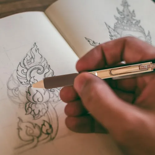 Miniatura 6 de AbcrAbcr Bolígrafos retráctiles, punta fina (0.020 pulgadas), tinta negra, paquete de 4 unidades, bonitos bolígrafos de café para suministros