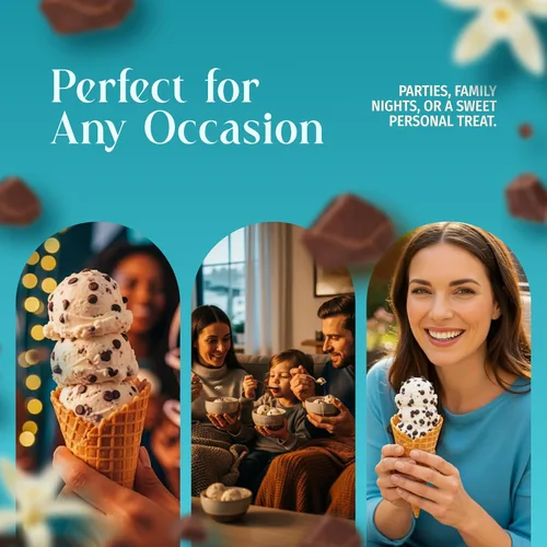Miniatura 6 de Triple Scoop - Mezcla de helado de chocolate de vainilla prémium para hacer helados. Simple, fácil, delicioso. De mezcla gourmet a máquina en 5