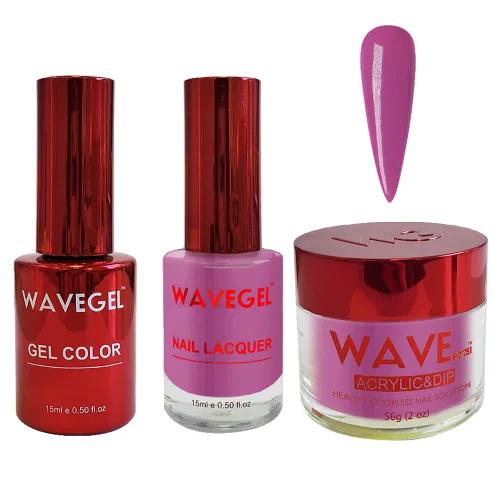 Miniatura 50 de WAVEGEL - Juego de gel de remojo, laca de uñas y polvo acrílico y polvo de inmersión a juego - Colección Queen - #015 Noble Men