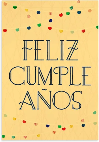 Hallmark Business Bulk - Paquete de 25 tarjetas de cumpleaños españolas para empleados y clientes (Feliz Cumpleaños en amarillo), tarjetas de 5 x 7,
