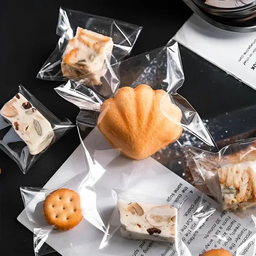 Miniatura 6 de Bolsas adhesivas para repostería, 200 unidades, 2 x 2 pulgadas, pequeñas bolsas de celofán resellables OPP para panadería, manualidades, fotos