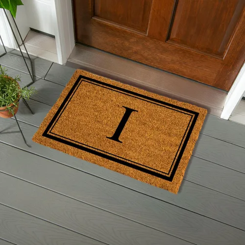 Miniatura 23 de Evergreen - Tapete de entrada con monograma con letra W, 28 x 16 pulgadas, fibra de coco natural que atrapa la suciedad, para todas las estaciones