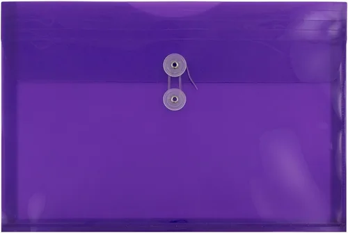 Miniatura 47 de Fundas de plástico con cierre de botón y cordel para guardar documentos (12 fundas de tamaño carta), de JAM Paper, Amarillo