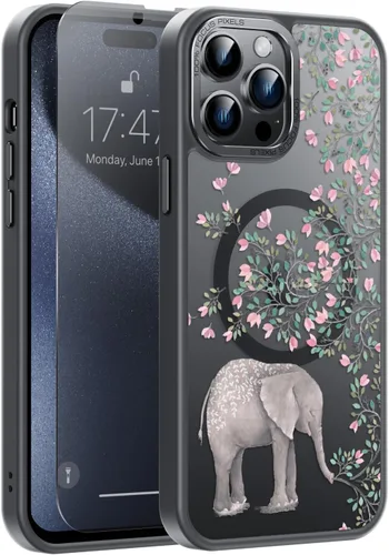 Miniatura 70 de Goodon Funda para iPhone 17 Pro con protector de pantalla de privacidad, compatible con Magsafe, a prueba de golpes, translúcida mate, bonita funda