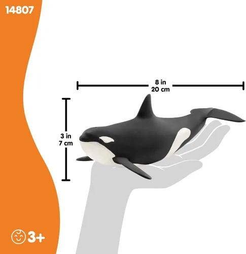 Miniatura 5 de schleich Wild Life - Juguete de ballena asesina – Figura realista de orca de 8 pulgadas – Figura de animal de vida silvestre del océano para jugar