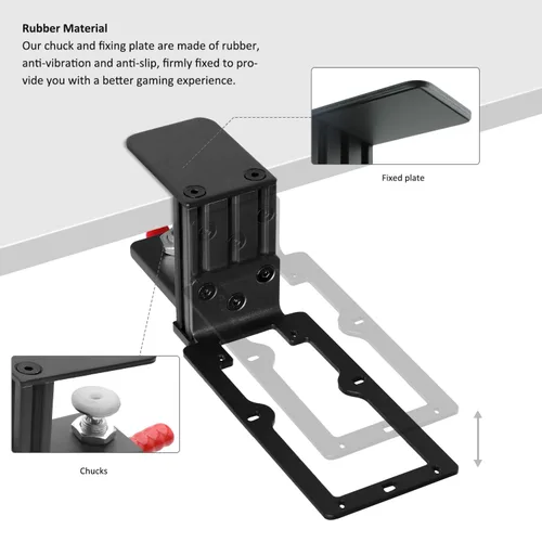Miniatura 5 de Hikig Steel Clamp-on Flight Stick Desk Mount Bracket Designed for Turtle Beach VelocityOne Flightstick & Logitech G Extreme 3D Pro Joystick