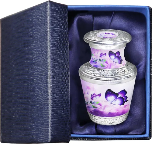 Miniatura 9 de M MEILINXU Urna para cenizas para adultos, hombre y mujer, urnas de cremación para cenizas humanas, hombre y mujer adultos, entierro, mariposas