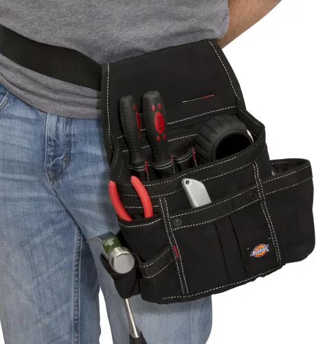 Miniatura 5 de Dickies Bolso de utilidad de 8 bolsillos/bolsa para cinturón de herramientas, cinturón ajustable de 2 pulgadas, construcción duradera de lona, forro