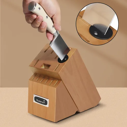 Miniatura 4 de Juego de cuchillos de cocina Kuisine, hoja de acero inoxidable de alto carbono ultra afilada, mango ergonómico, juego de cuchillos afilados