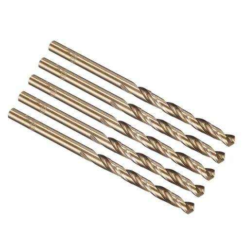 Miniatura 92 de PATIKIL Broca Jobber de 0.039 in, vástago recto M35 cobalto 5% acero de alta velocidad 135° acabado dorado para metal duro de acero inoxidable - 2