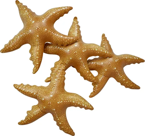 Jet Creations Inflatable Aquatic Animal 4pc Pack: Shark, Dolphin, Goldfish, Starfish, Crab, Penguin. 20+ inch Long. Pool Toys, Photo Prop, Theme