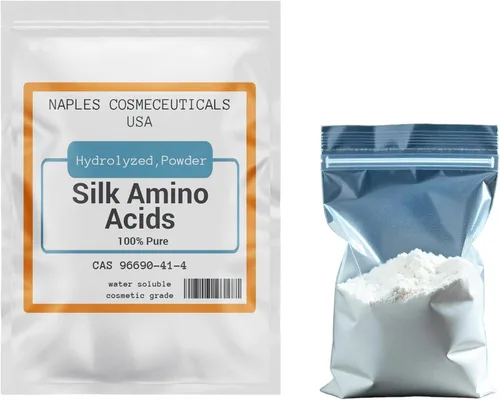 Miniatura 9 de Polvo de aminoácidos de seda hidrolizada, grado cosmético, para cabello, piel, uñas, retención de humedad, 100% puro, uso en formulaciones o añadir