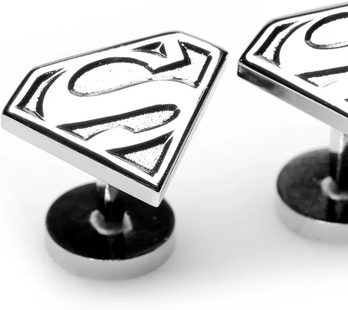 Miniatura 3 de Gemelos con escudo de Superman plateado