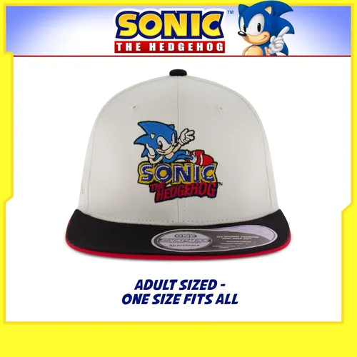 Miniatura 5 de Concept One Gorra de béisbol Sonic The Hedgehog para hombre, logotipo bordado con ala plana, ajustable