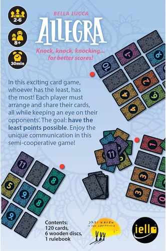 Miniatura 2 de IELLO: Allegra - Basado en el juego de cartas Golf, mantén tu puntuación lo más baja posible, a partir de 8 años en familia, 2-6 jugadores, 30