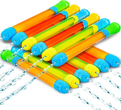 JOYIN Paquete de 12 pistolas de agua a granel, pistolas de verano de 16.5 pulgadas para niños, piscina al aire libre, patio trasero, juego de playa,