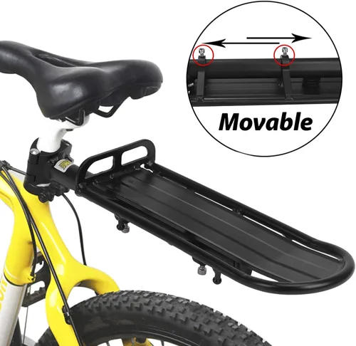 Miniatura 2 de Portaequipajes retráctil para bicicleta, soporte de carga ajustable de aleación de aluminio para bicicleta trasera, de liberación rápida, soporte