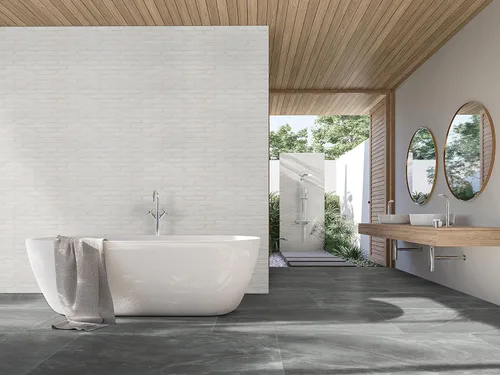 Miniatura 2 de MSI Alpine White - Azulejo de ladrillo de arcilla de 10.5 pulgadas x 28 pulgadas, azulejos de pared de ladrillo para baño, cocina, azulejos de pared