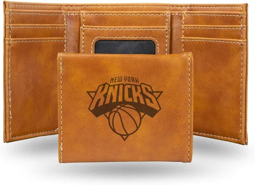 Miniatura 37 de NBA Rico Industries - Billetera triple grabada con láser y tres pliegues, accesorio para hombre Negro