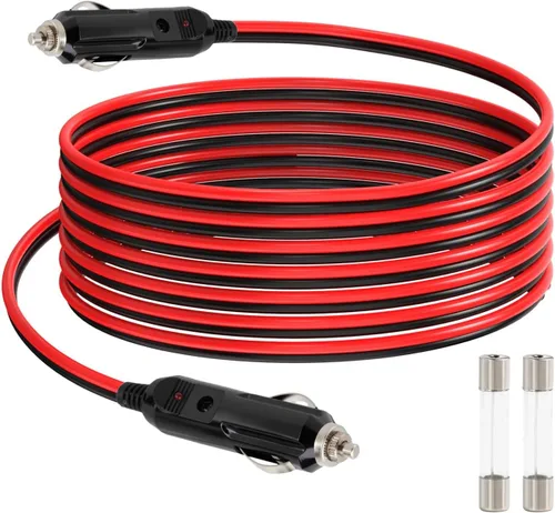 Miniatura 9 de ELFCULB Cable de encendedor de cigarrillos macho a macho, cable de extensión de enchufe de encendedor de cigarrillos de automóvil de 14 AWG 12 V